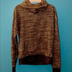 Gray turtleneck sweatshirt